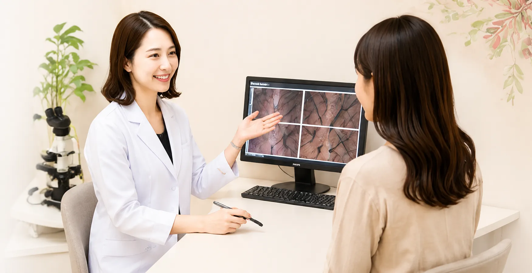 女性医師による丁寧な診察