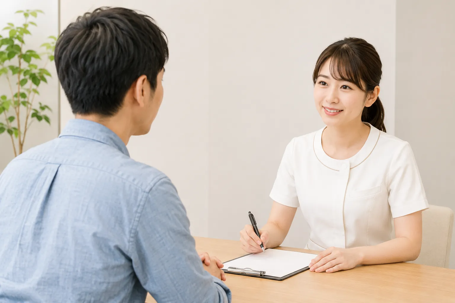 問診カウンセリングを受ける患者の写真
